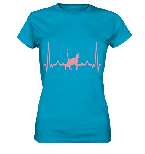 Shirt Heartbeat Cat - Ladies Shirt