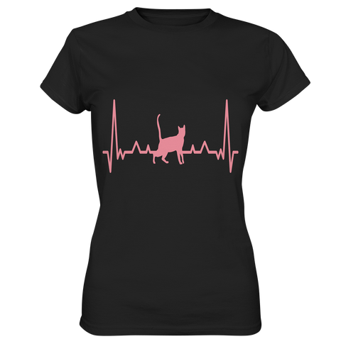 Shirt Heartbeat Cat - Ladies Shirt