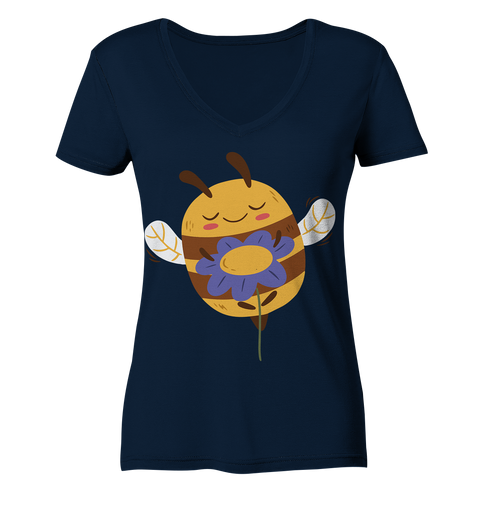 Happy Bee - Ladies V-Neck Shirt