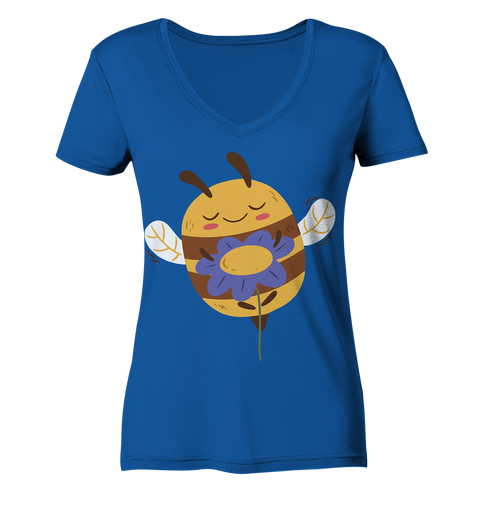 Happy Bee - Ladies V-Neck Shirt