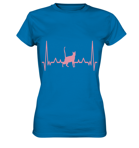 Shirt Heartbeat Cat - Ladies Shirt