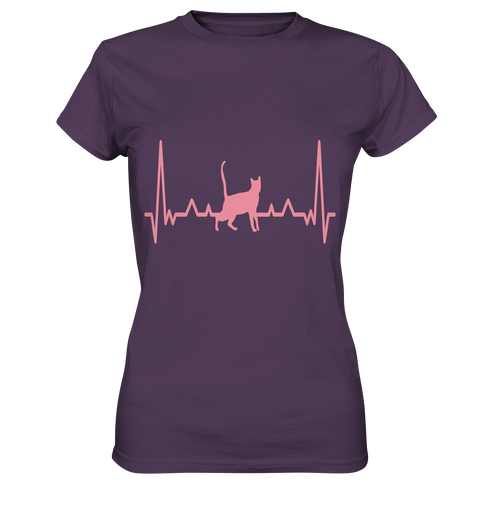 Shirt Heartbeat Cat - Ladies Shirt