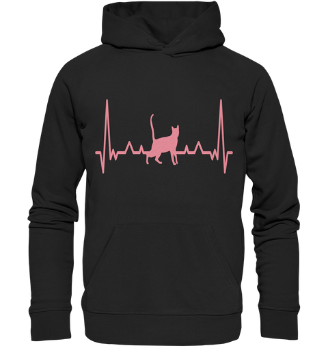 Hoodie-Heartbeat Cat Unisex