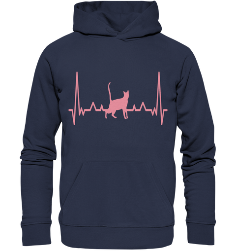 Hoodie-Heartbeat Cat Unisex