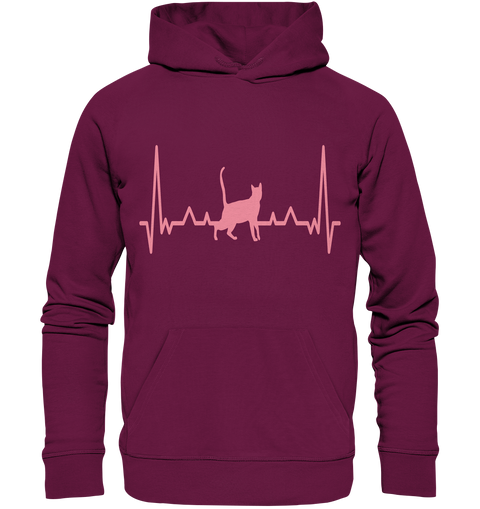 Hoodie-Heartbeat Cat Unisex
