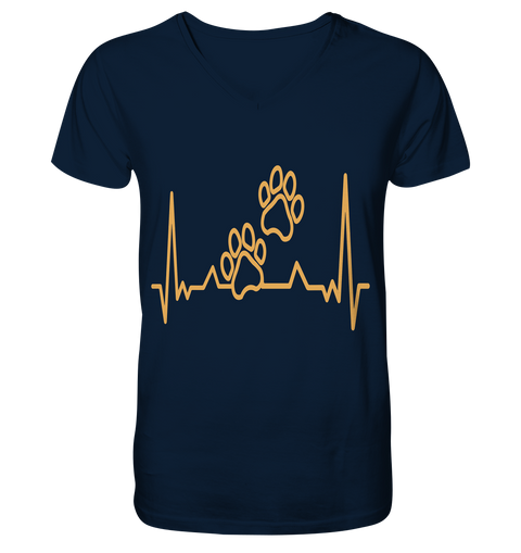 Shirt Heartbeat Dog - V-Neck Shirt