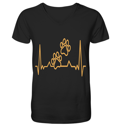 Shirt Heartbeat Dog - V-Neck Shirt